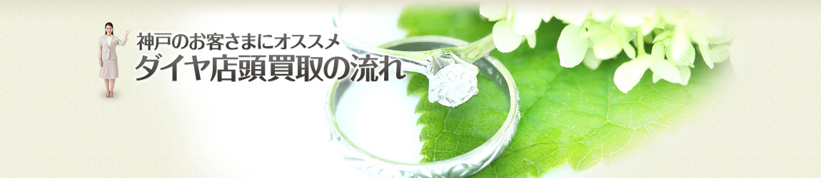 神戸のお客さまにオススメ ダイヤ店頭買取の流れ